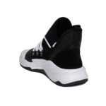 Ανδρικό Ασπρόμαυρο Δερμάτινο Sneaker, Λεπτομέρεια Neoprene ύφασμα