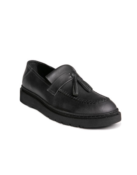 classy dermatino loafer grey black tassels exorafes fenomilano