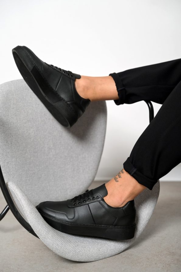 Mario Baldini eco leather shoes total black 605-340
