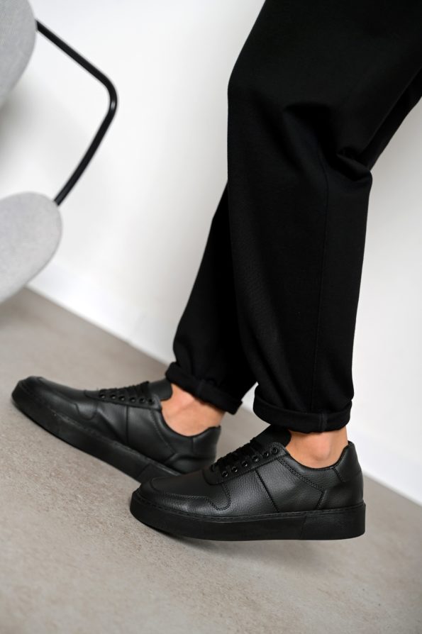 Mario Baldini eco leather shoes total black 605-340