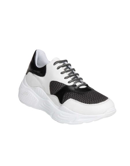 Women's Leather Sneakers Black/White (2121 White/Black)