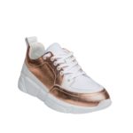 Women's Leather Sneakers Rose Gold (2111 White/Rose Gold)