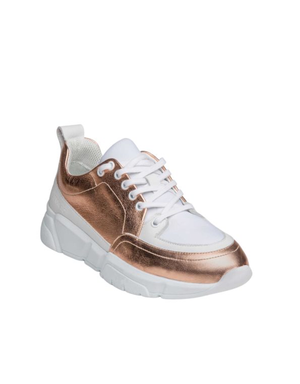 Women’s Leather Sneakers Rose Gold (2111 White/Rose Gold)