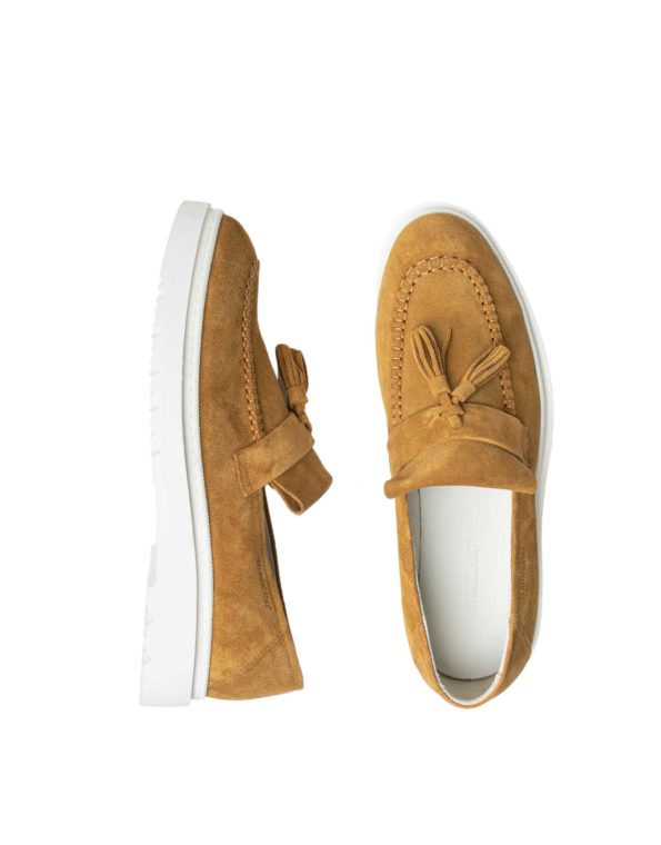 Ανδρικά Suede Leather Loafers Mustard – (1928A Mustard)