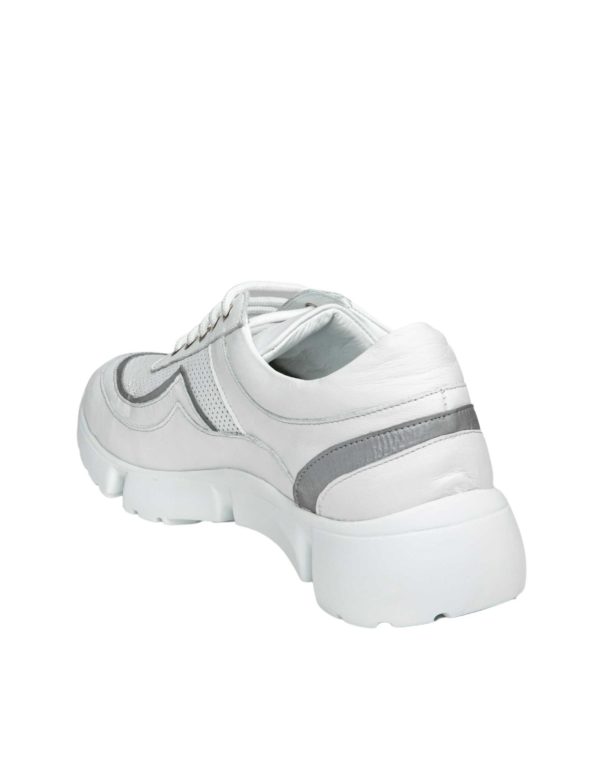 Ανδρικό Λευκό Δερμάτινο Sneaker με Λευκό Ρέλι