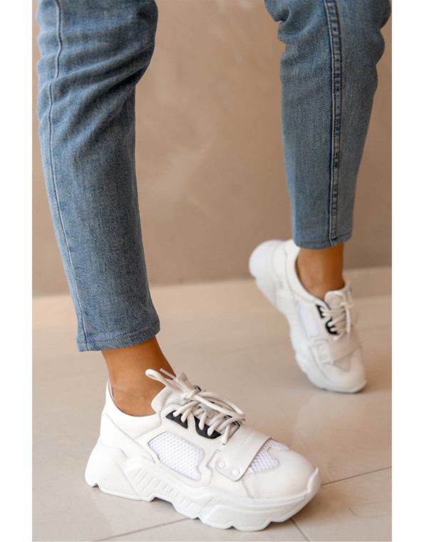 Women’s Leather White Sneakers
