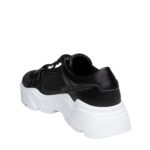 Γυναικείο Δερμάτινο Μαύρο Sneaker