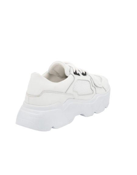 Γυναικείο Δερμάτινο Λευκό Sneaker