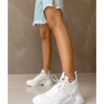 Γυναικείο Δερμάτινο Total White Sneaker