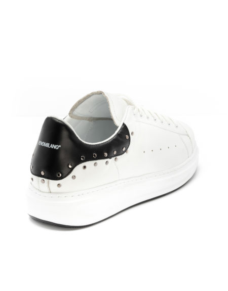 Ανδρικά Δερμάτινα Sneakers Με Τρουκς Λευκά - ( 462214-1 White)