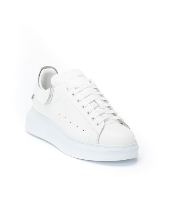 Ανδρικά Δίπατα Δερμάτινα Sneakers Λευκά - (462214-2 T. White)