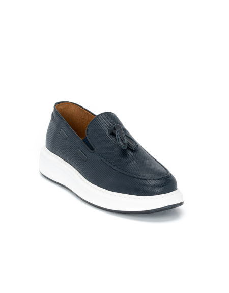 Men's Leather Loafers Navy - (2916 - Navy)