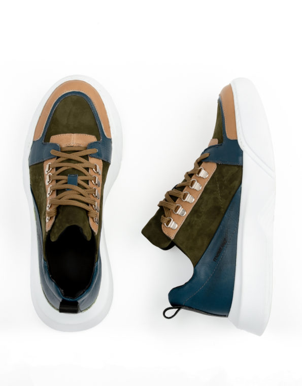 andrika-dermatina-deta-sneaker-petrol-chaki-beige-white-sole-cod2948-fenomilano-leather-shoes (3)