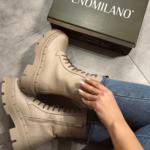 gynaikeies dermatines mpotes total beige lace up zipper cod3031 fenomilano leather shoes