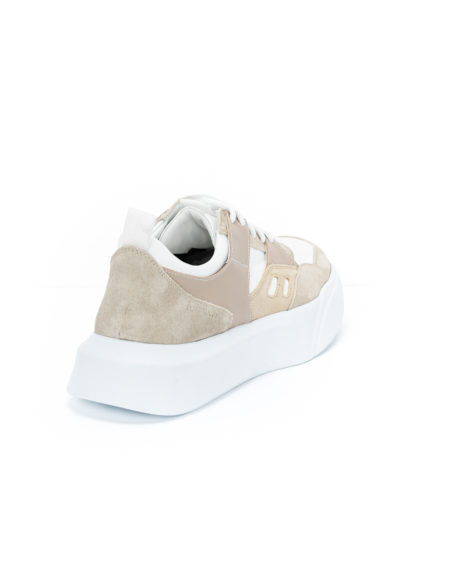 Ανδρικά Δερμάτινα Sneakers Δίχρωμα - (2226 Beige - White)