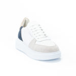 Ανδρικά Δερμάτινα Sneakers Τρίχρωμα - (2238 White-Ice-Blue)