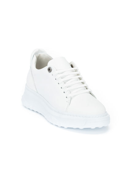 Men's Total White Leather Sneakers - (108-2 White)