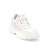 Ανδρικά Δερμάτινα Sneakers Λευκά Με Εκρού Λεπτομέρεια - (2230 White-Off White)