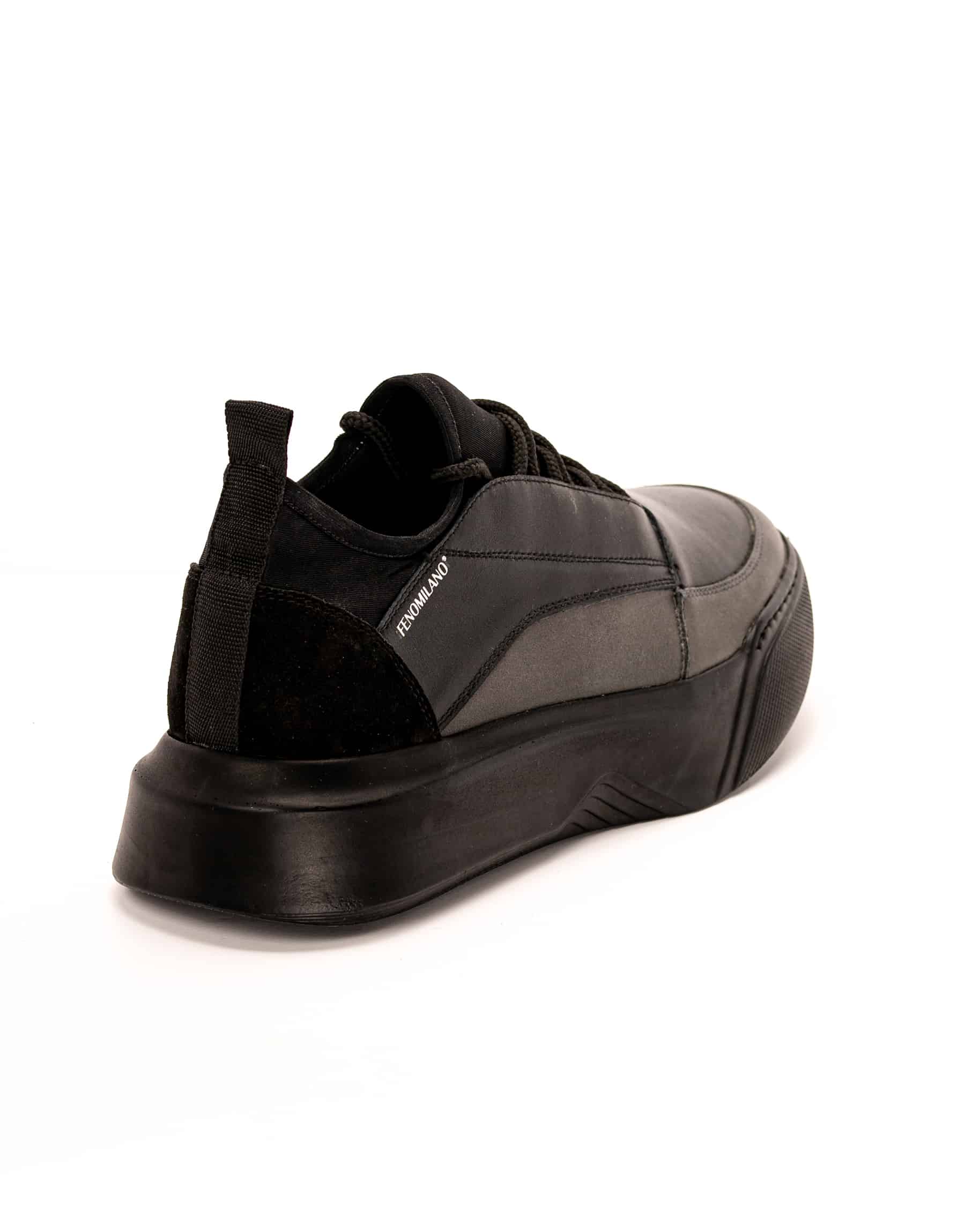 andrika dermatina sneakers black grey lastixo code 2228 2
