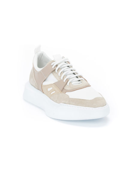 andrika dermatina sneakers beige white code 2226 fenomilano