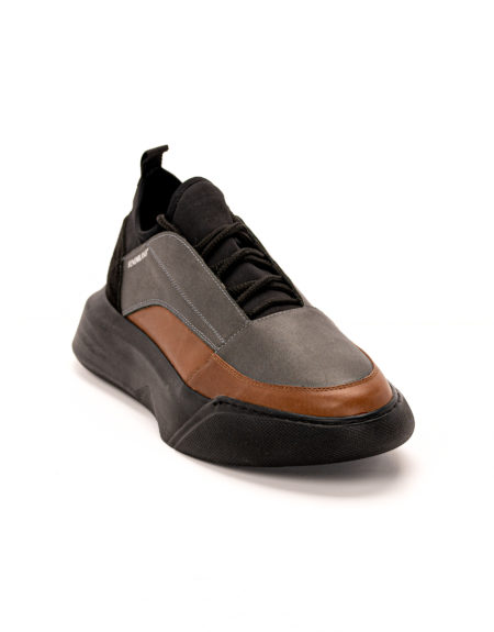 andrika dermatina sneakers black nut grey lastixo code 2228 fenomilano