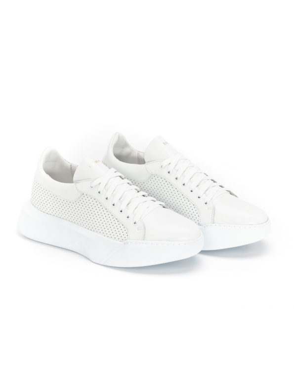 andrika dermatina sneakers total white code 2214 fenomilano