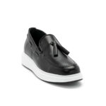 mens leather loafers black code 2916B fenomilano