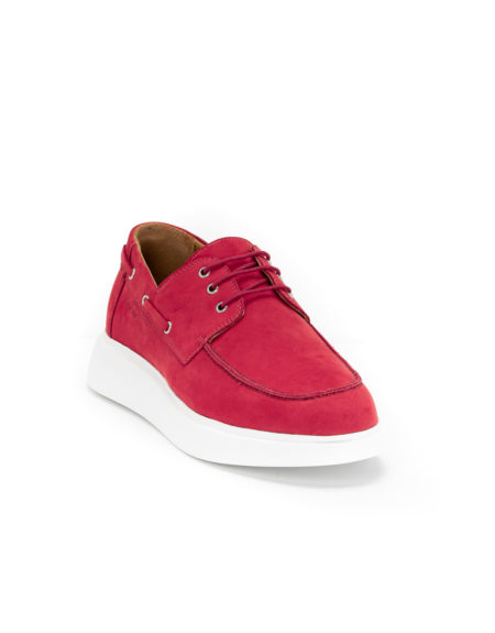 mens leather boat shoes red code 3090 fenomilano