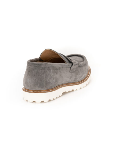 mens summer suede leather summer loafers grey code 3086 fenomilano