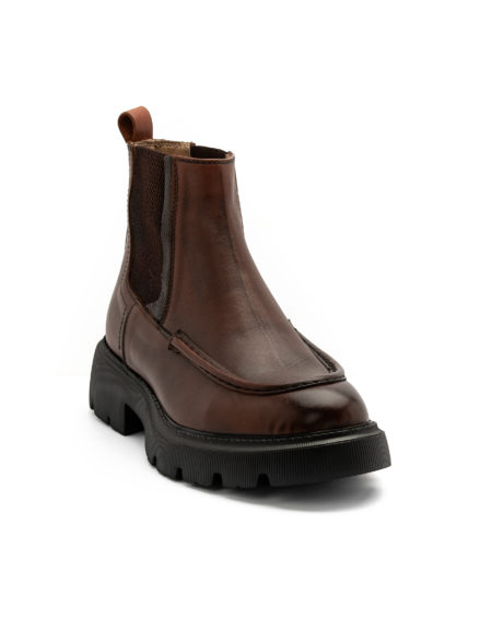 mens leather dark taba chelsea boots code 2328 fenomilano