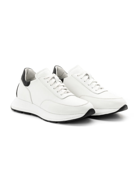 mens leather sneakers white code 2329 fenomilano