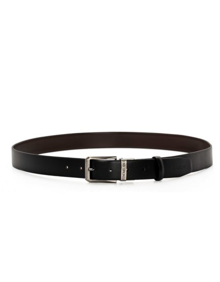 mens leather belts doublefast black brown slim fenomilano