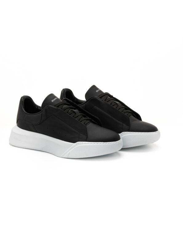 andrika dermatina sneakers black chunky sole code 2317-4 fenomilano