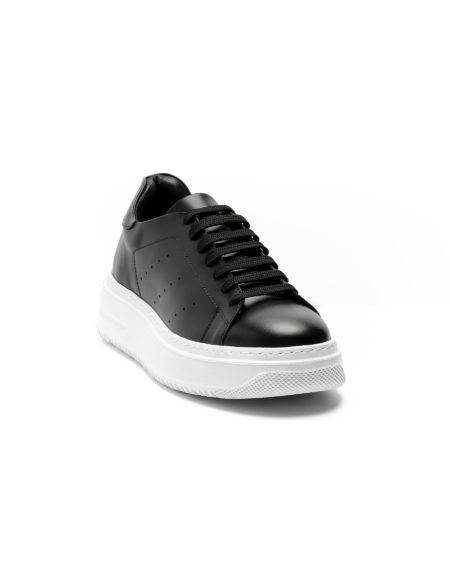 andrika dermatina sneakers black white rubber sole code 3099 fenomilano
