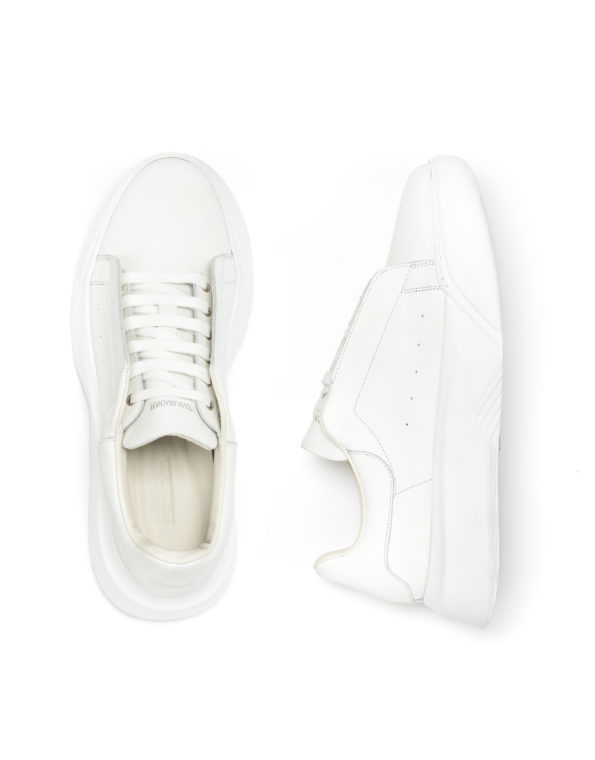 andrika dermatina sneakers total white chunky sole code 2317-4 fenomilano