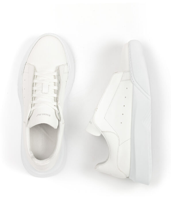 andrika dermatina sneakers total white chunky sole code 2317-4 fenomilano