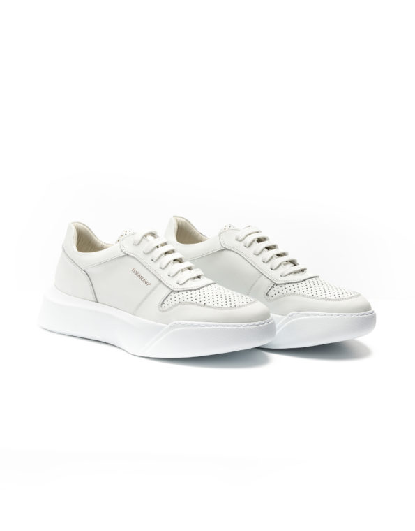 andrika dermatina sneakers total white chunky sole code 2404 fenomilano