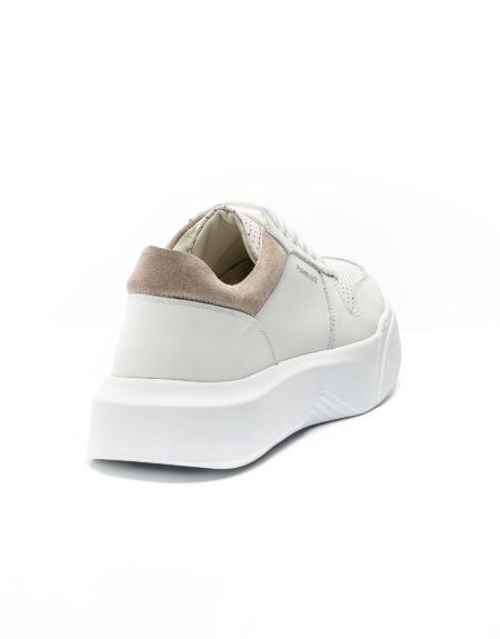 andrika dermatina sneakers white beige chunky sole code 2404 fenomilano