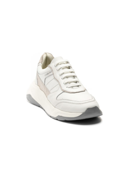 mens leather sneakers white ice code 2330 fenomilano