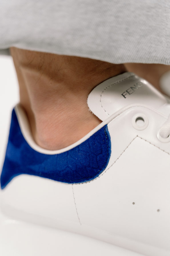 andrika summer dermatina sneakers white blue print code 2301 fenomilano