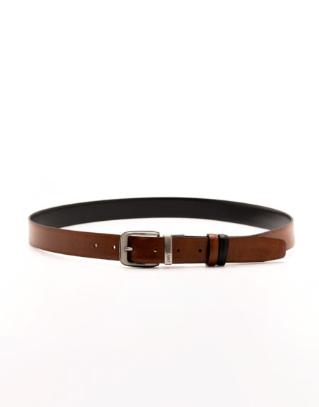 adnrikes dermatines zones leather belts black taba - double face fenomilano