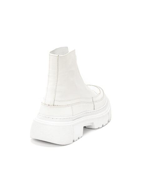 andrika dermatina zipper boots total white code 620 fenomilano