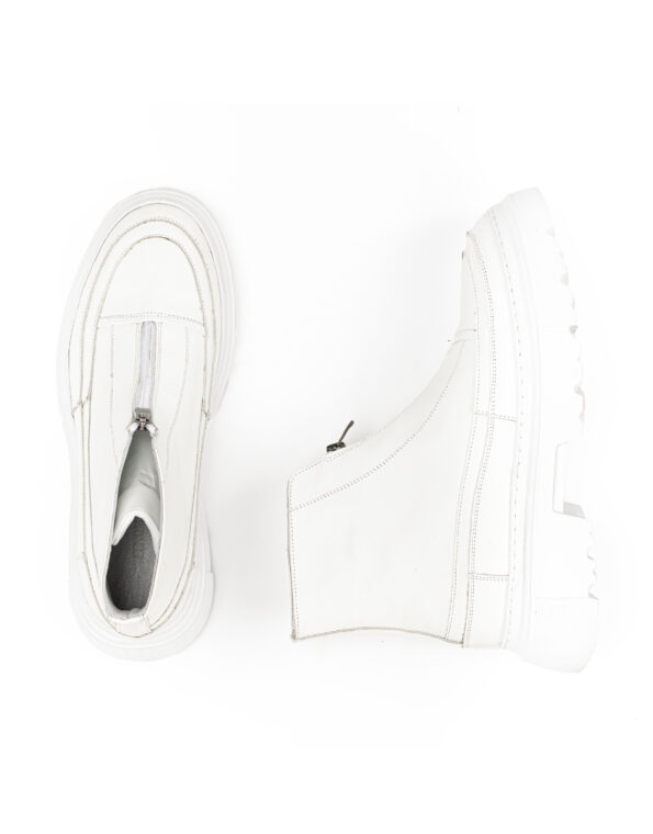 andrika dermatina zipper boots total white code 620 fenomilano