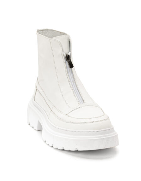 andrika dermatina zipper boots total white code 620 fenomilano