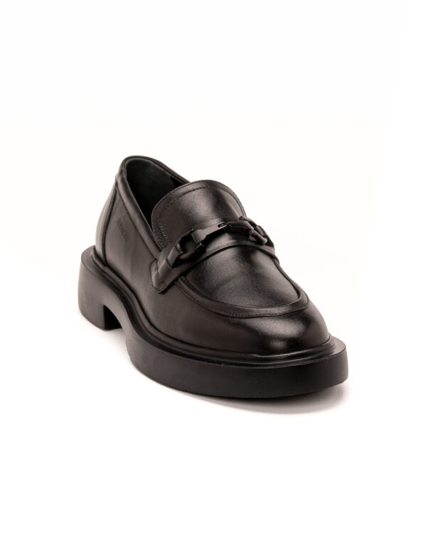 andrika dermatina total black loafers buckle code 3075 fenomilano