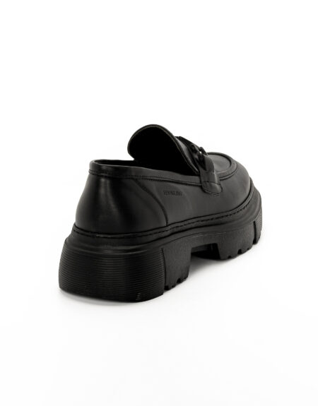 andrika dermatina total black loafers buckle code 3075 fenomilano