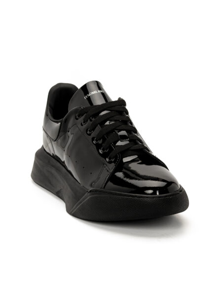 andrika dermatina chunky lustrin sneakers total black code lc 2317 fenomilano