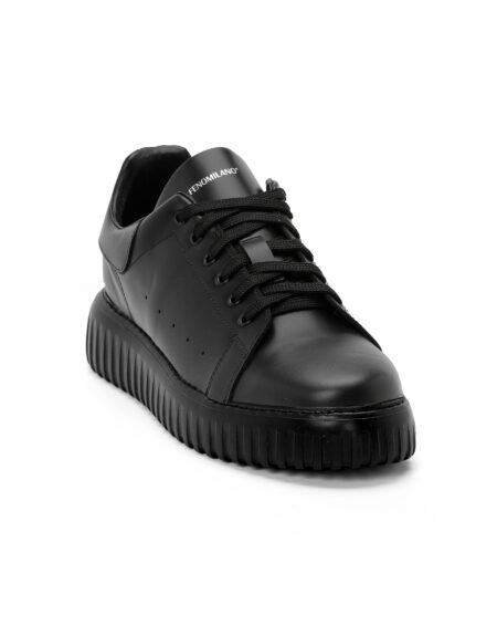 andrika dermatina dipata sneakers total black stripes 2317-2 fenomilano