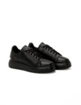 andrika-dermatina-sneakers-total-black-2317-2-stripes-fenomilano-aw25