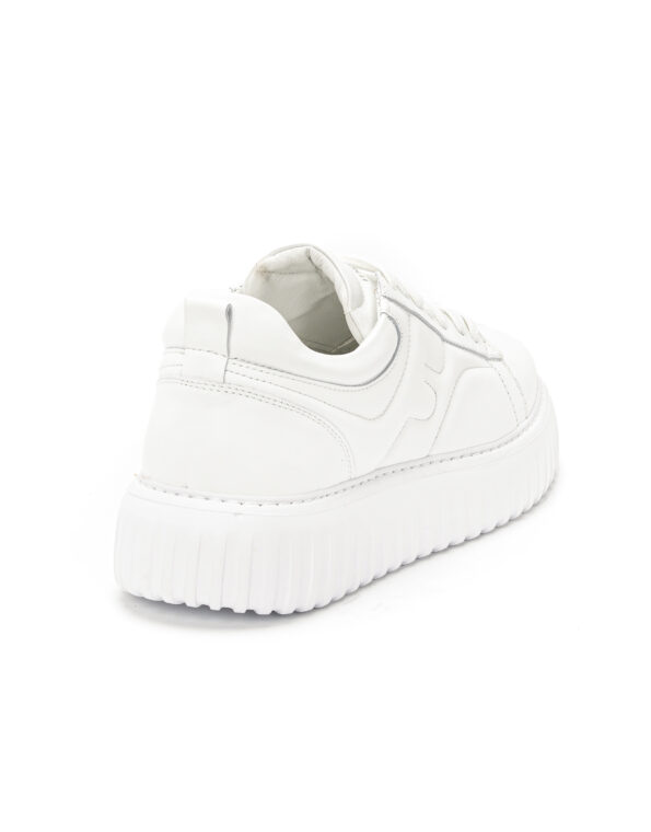 andrika dermatina stripes sneakers total white 2427 fenomilano